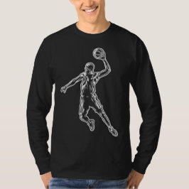 Camiseta Design de Luz de Enterro de Jogador de Basquete