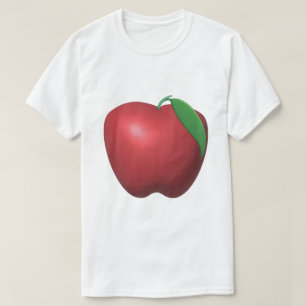 Camiseta Design de Maçã Vermelha Fruta Fresca