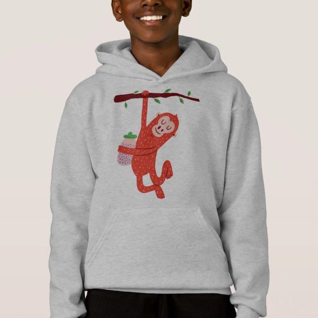Camiseta Design de macaquinho bonito (Frente)