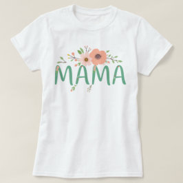 Camiseta Design de Mãe Floral Personalizada, Presente de Di