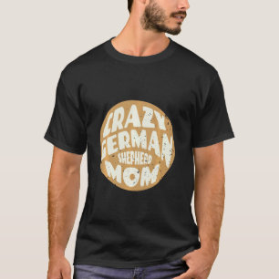 Camiseta Design de Mãe Louca de Pastor Alemão Vintage para