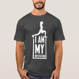 Camiseta Design de Malhação de Workout de Potlevação Eu Sou