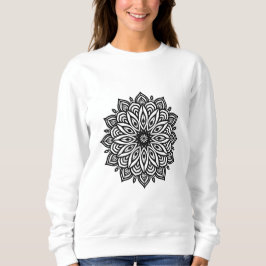 Camiseta Design de Mandala preta de luxo.