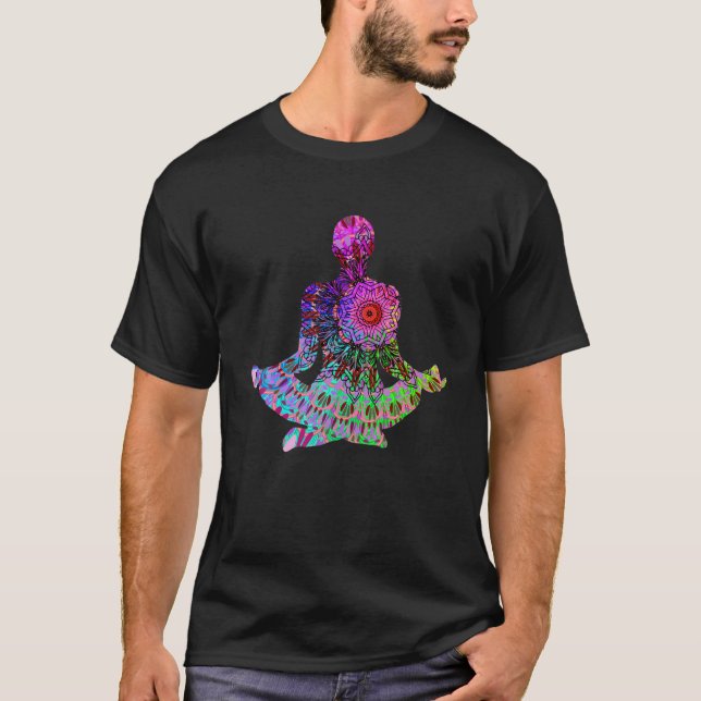 Camiseta Design de Mandala Psicélica | Média Espiritual De  (Frente)