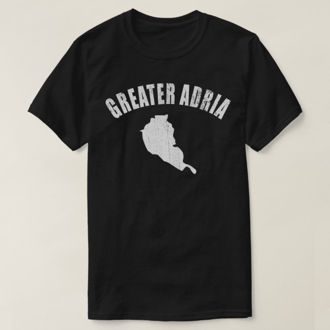 Camiseta Design de Mapa da Grande Adria Distante (Frente do Design)
