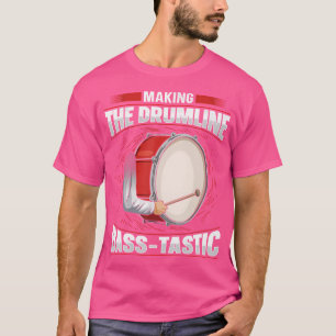 Camiseta Design De Marcha Do Tambor De Bass Para Um Drummer
