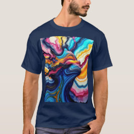 Camiseta Design de mármore Abstrato colorido