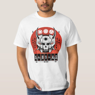 Camiseta Design de máscara Oni Japonês