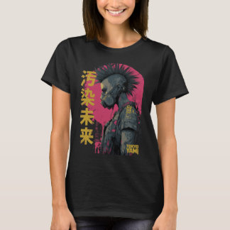 Camiseta Design de Máscara Punk do Futuro Contaminado de Tó