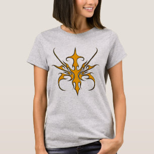 Camiseta Design de máscara tribal - Laranja