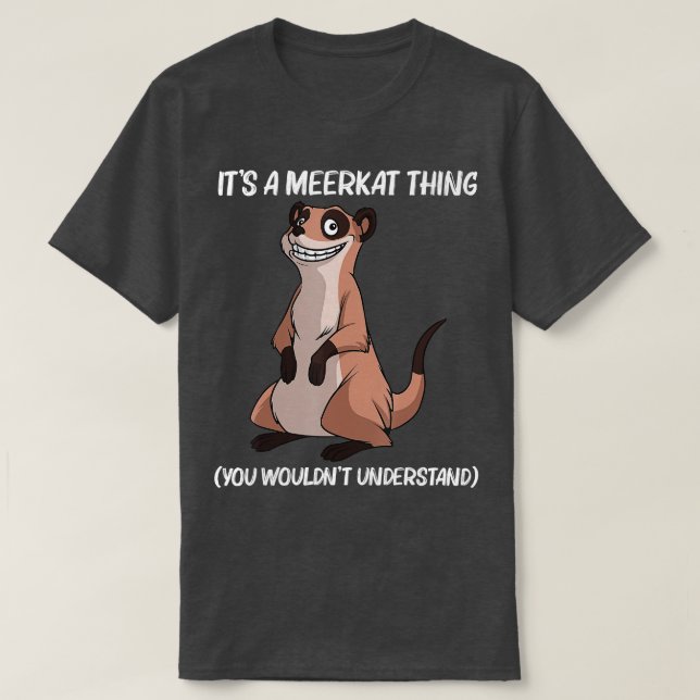 Camiseta Design De Meerkat Bonito Para Homens Meerkat Mongo (Frente do Design)