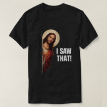 Design de meme cristão engraçado de Jesus "Eu Vi I