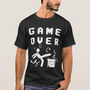 Camiseta Design de Meme de Gamer Bravo e Irritado para Meni