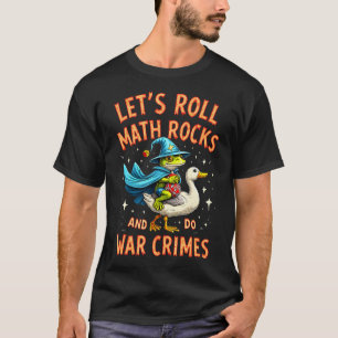 Camiseta Design de Meme de Mesa Sapo Mago Caos Rola Matemát
