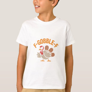 Camiseta Design de meme de peru hilário e louco F-gobble-f