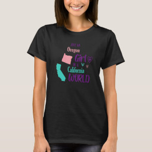 Camiseta Design de menina orgulhosa só uma garota de Oregon