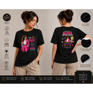 Camiseta Design de Mentalidade de Chefe Gráfico de Líder