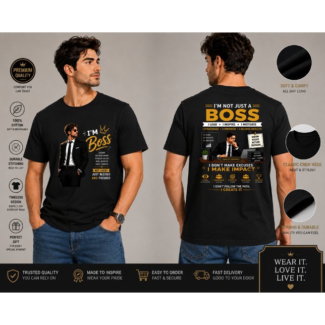 Camiseta Design de Mentalidade de Chefe | Gráfico de Líder  (Criador carregado)