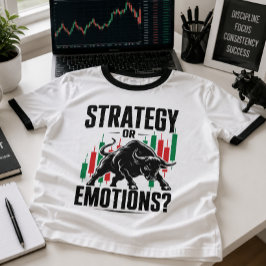 Camiseta Design de Mentalidade de Negociação de Touro ou Em