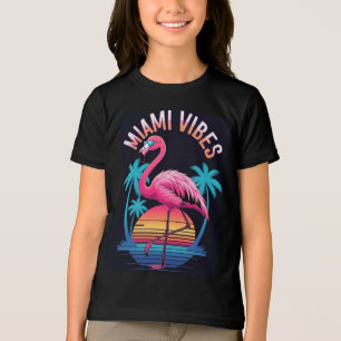 Camiseta Design de Miami Vibes Summer Flamingo-63454