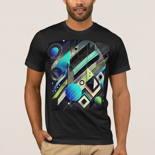 Camiseta Design de Moda Geométrica Negrito | Formas Minimal (Frente)