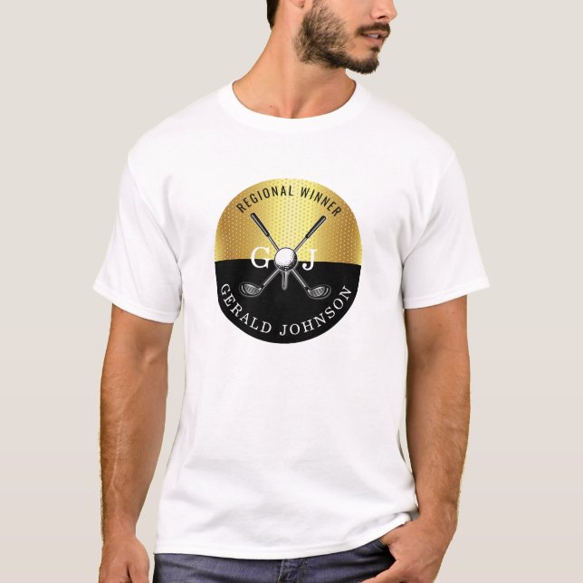 Camiseta Design de Monograma Elegante e Personalizado Minim (Frente)