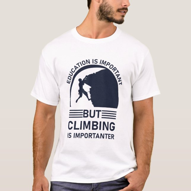Camiseta Design de montanha para escalada de rocha (Frente)