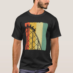 Camiseta Design de Montanha-russa Vintage Fofo para Homens