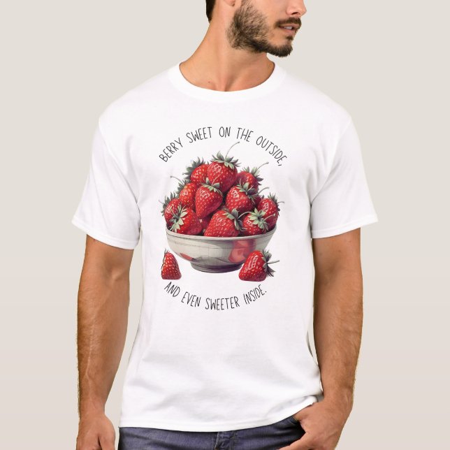 Camiseta Design de morango - Dentro de Berry Sweeter (Frente)