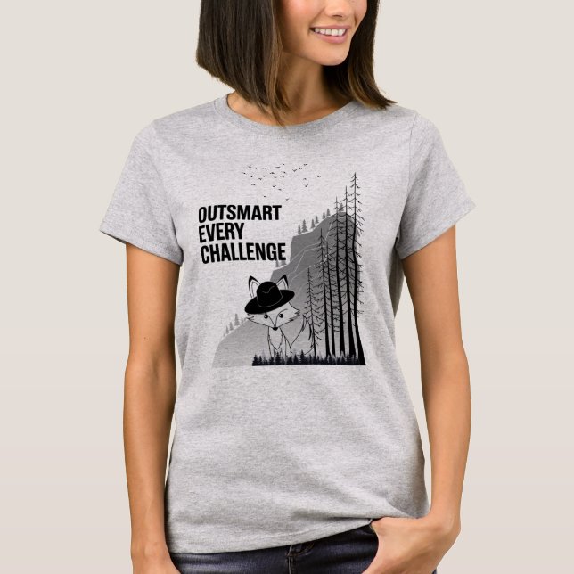 Camiseta Design de Motivação da Fox Clever (Frente)