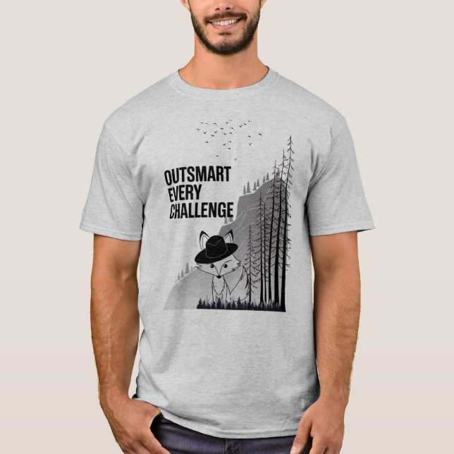 Camiseta Design de Motivação da Fox Clever (Frente)