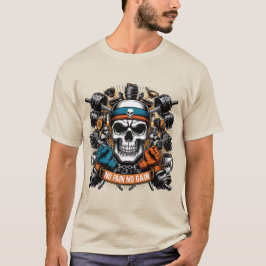 Camiseta Design de Motivação para Musculação Hardcore Cavei