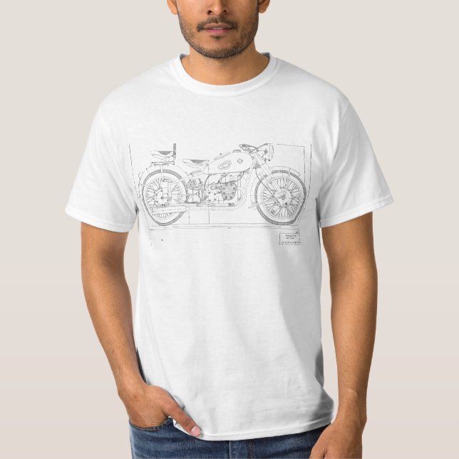 Camiseta design de motocicleta Vintage (Frente)