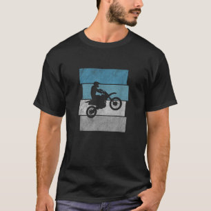 Camiseta Design de Motocross Vintage Pôr do Sol Retro MX Su