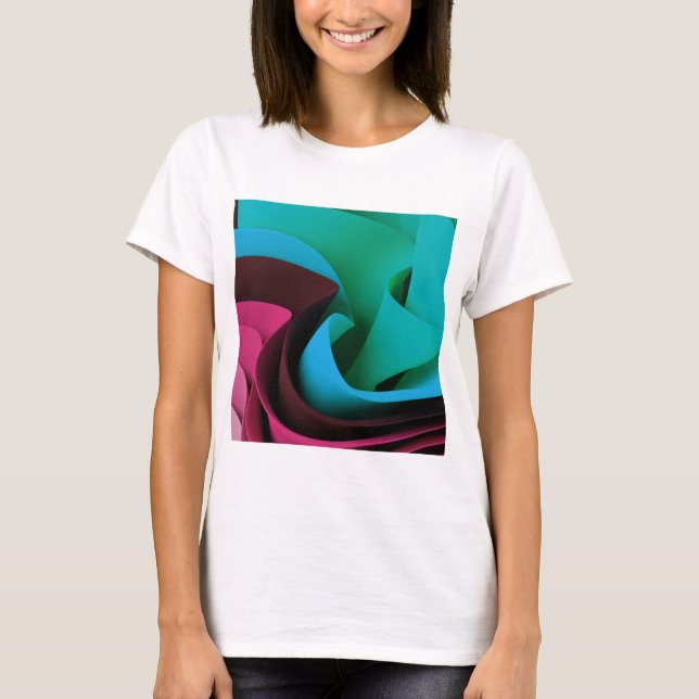 Camiseta Design de Movimento do Fluxo de Rave (Frente)