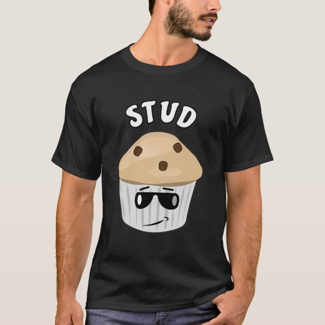 Camiseta Design de Muffin Engraçado (Frente)