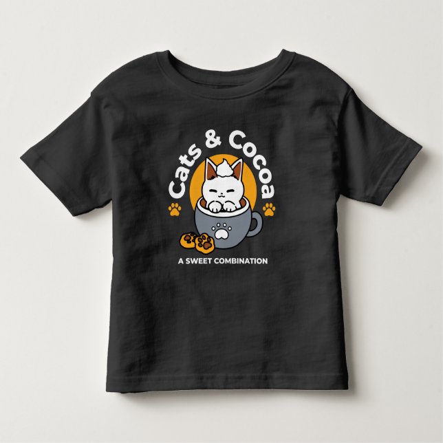 Camiseta Design de Mug Feriado com Cozy Cat e Cookies de Pa (Frente)