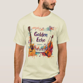 Camiseta Design de Música Color Splash – Guitarra, Violino,