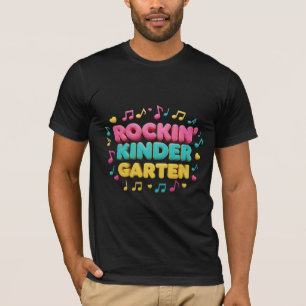 Camiseta Design de música colorido para jardim de infância