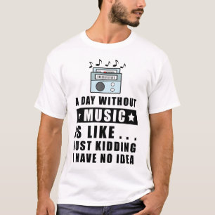 Camiseta Design de Música Divertida
