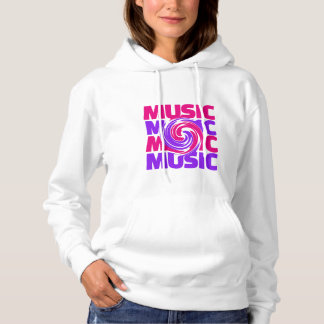 Camiseta Design de música Hoodie, feminino