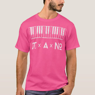 Camiseta Design de Música Pi A No - Piano Engraçado