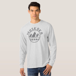 Camiseta Design de Muskoka - Camisa-T Básica de Capa Longa