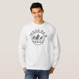 Camiseta Design de Muskoka - Camisa-T Básica de Capa Longa