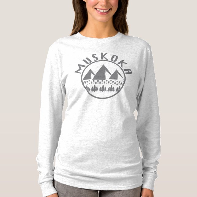 Camiseta Design de Muskoka - Camisa-T Básica de Capa Longa (Frente)