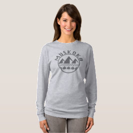 Camiseta Design de Muskoka - Camisa-T Básica de Capa Longa
