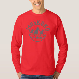 Camiseta Design de Muskoka - Camisa-T Básica de Capa Longa