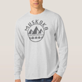 Camiseta Design de Muskoka - Camisa-T Básica de Capa Longa