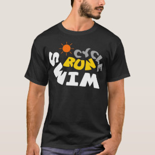 Camiseta Design de Natação de de Ciclo para Triatletas