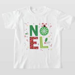 Camiseta "Design de Natal Colorida Noel"
